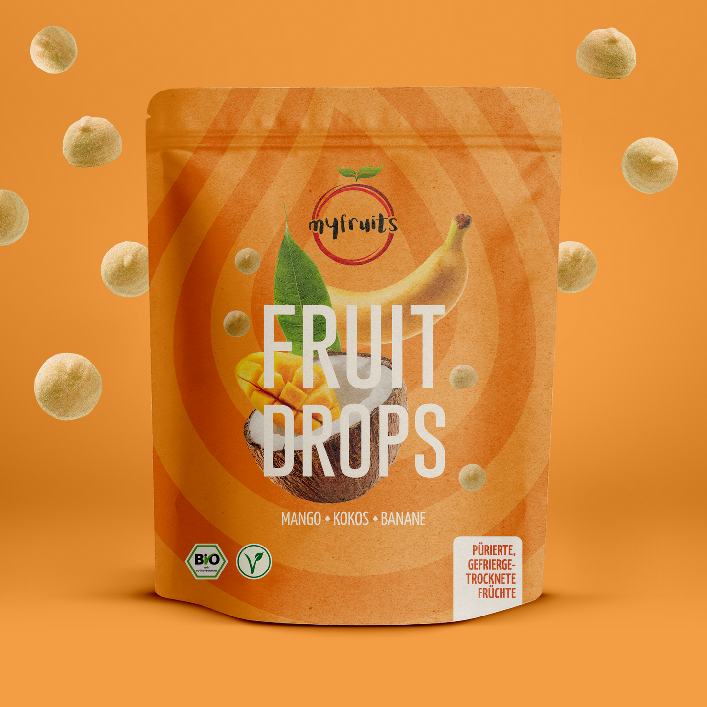 ORGANIC FRUIT DROPS MANGO, COCONUT, BANANA